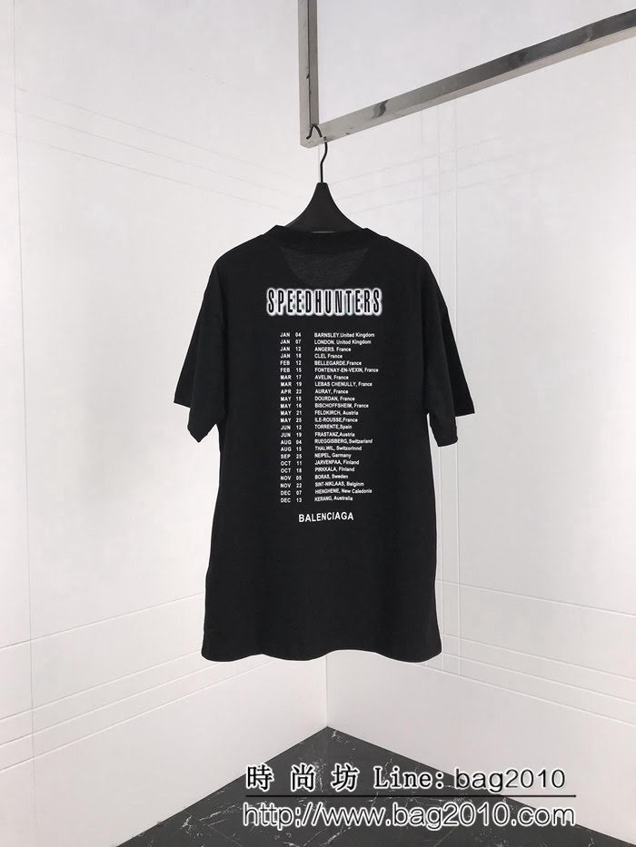 BALENCIAGA巴黎世家 18秋冬巴黎秀款 OS大版型 樂隊短袖 情侶款 ydi1630